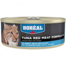 Консервы для кошек всех возрастов BOREAL беззерновые с красным мясом тунца и белой рыбой в соусе 156г