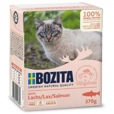Влажный корм для кошек всех возрастов BOZITA SALMON беззерновой c лососем в соусе 370г