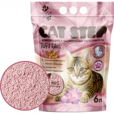 Наполнитель для туалета кошек CAT STEP TOFU LOTUS растительный комкующийся ароматизированный