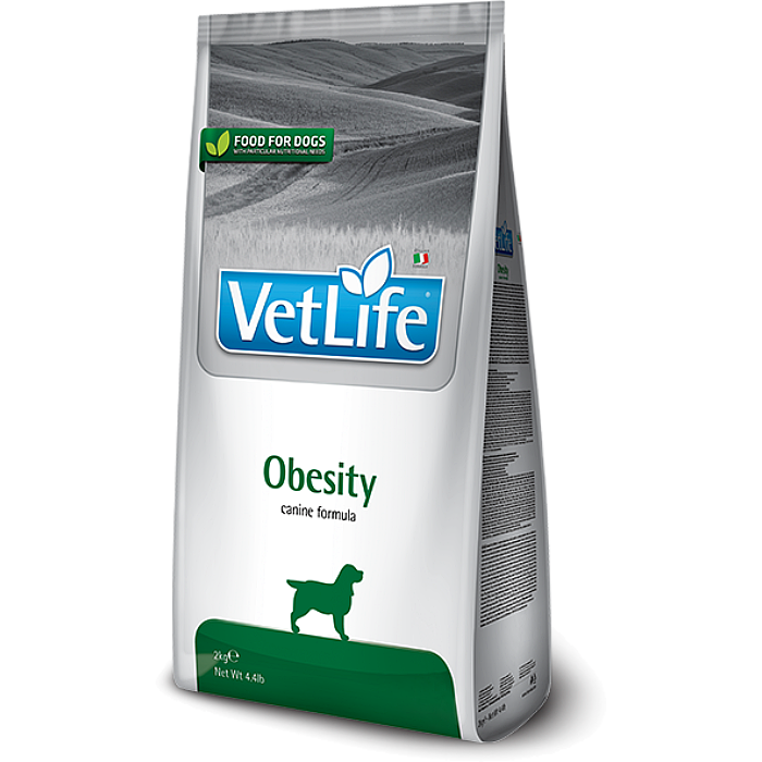 Лечебный сухой корм для собак FARMINA VET LIFE DOG OBESITY для лечения избыточного веса 22/6,2