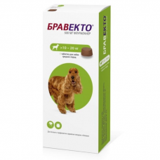 INTERVET БРАВЕКТО жевательная таблетка для собак 10-20 кг