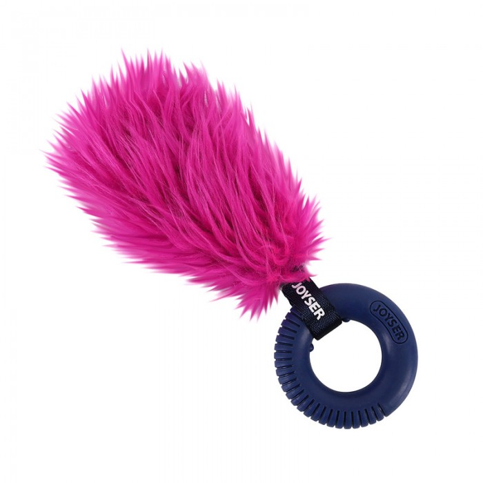 Игрушка для собак JOYSER PUPPY Хвост с резиновым кольцом и пищалкой S 20 см розовый