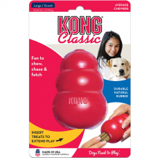 KONG CLASSIC L игрушка для собак из натуральной резины большая 10*6см