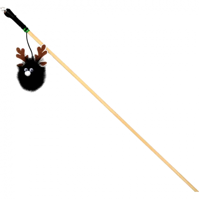 Игрушка для кошек GOSI 07447 МАХАЛКА ОЛЕНЬ ГОША на веревке из натуральной норки