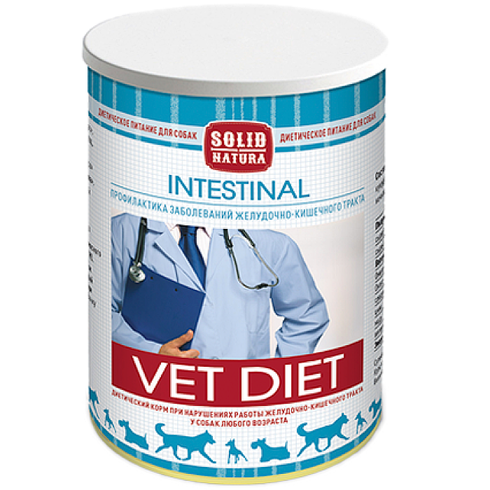 Лечебные консервы для собак SOLID NATURA VET INTESTINAL Здоровье желудочно-кишечного тракта 340 г