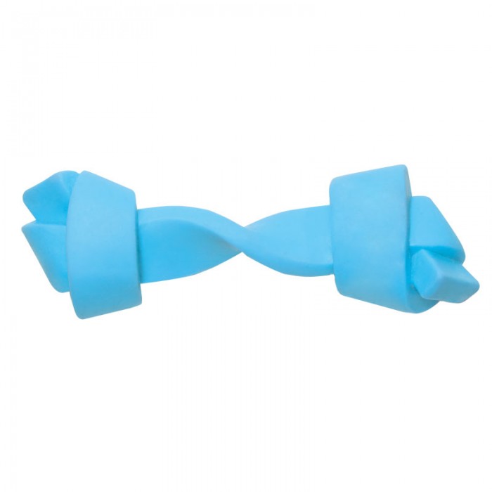 Игрушка для щенков TRIOL PUPPY Кость узловая из термопластичной резины 135мм голубая